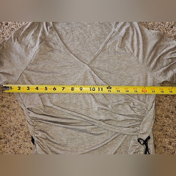 Elegant Beige Wrap Top - Picture 4 of 4